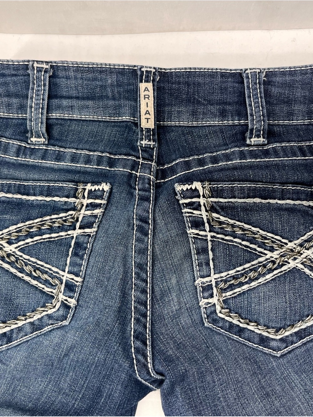 Ariat Women's Medium Blue Bootcut Jeans with Contrast Back Stitching
